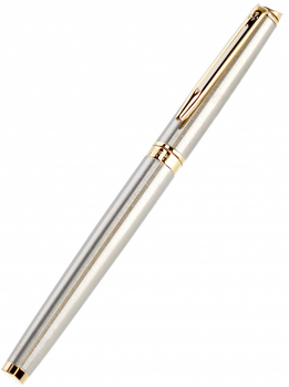 Набір Waterman Allure Deluxe Silver Кулькова ручка + Пір'яна ручка Сині (5000005076715)