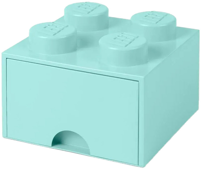 Pojemnik do przechowywania LEGO Storage Brick 4 z szufladą AquaBlue (40051742)