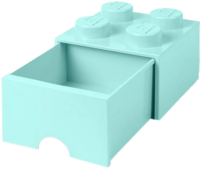 Pojemnik do przechowywania LEGO Storage Brick 4 z szufladą AquaBlue (40051742)