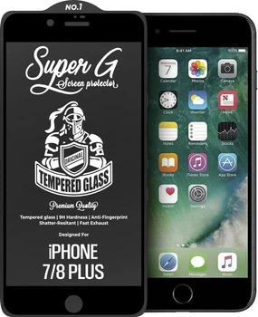 Защитное стекло Super G iPhone 7 Plus / 8 Plus Black (36015)