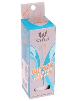 Мячи для настольного тенниса Witess 3* 40 mm (3 шт.) белые