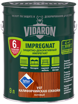 Просочення для деревини Імпрегнат Vidaron V07 каліфорнійська секвоя 9 л