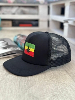 Кепка снепбек із сіточкою (Snapback) Конопля Чорний 56-61р (9058)