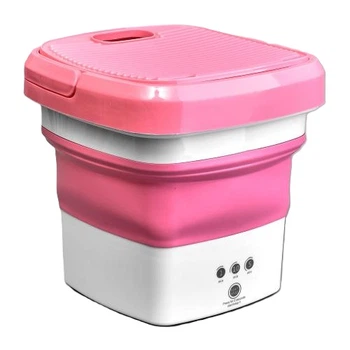 Стиральная машина силиконовая складная Stenson R93623 "Mini" 6 л Pink