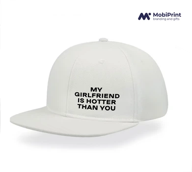 Кепка Snapback My girlfriend hotter than you Белый (9276-4092-WT)