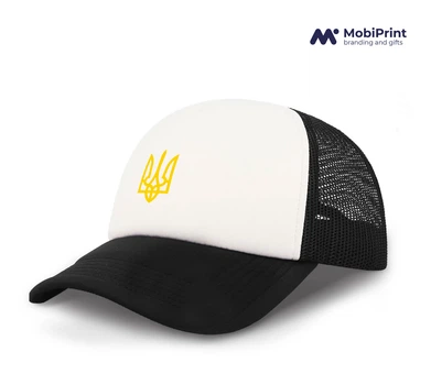 Кепка Тракер Герб Украины Белый (9274-3790-WT)