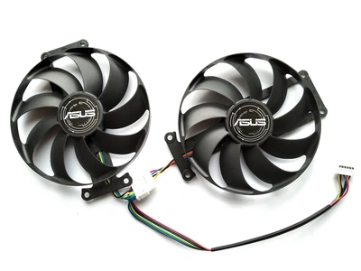 Вентилятор для видеокарты ASUS GTX 1660 Ti RTX 2060 Super 2070 DUAL EVO FirstD FDC10H12S9-C (T129215SU PLD09210S12H T129215BU) комплект 2 шт (№312.05)