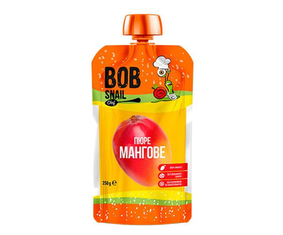 Пюре фруктове Манго пастеризоване Равлик Боб Bob Snail 250 г
