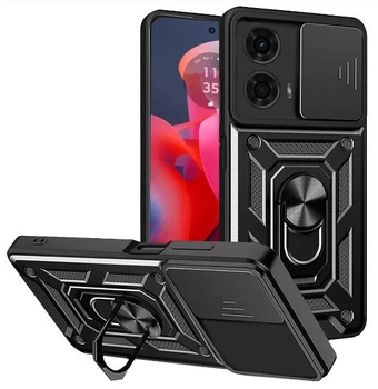 Чохол Camshield з кільцем-підставкою на Motorola G24 Power (black)