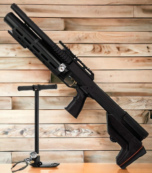 Пневматична гвинтівка (PCP) ZBROIA Sapsan Tactical 450/220 (кал. 4,5 мм, чорний) + Насос Air Pump