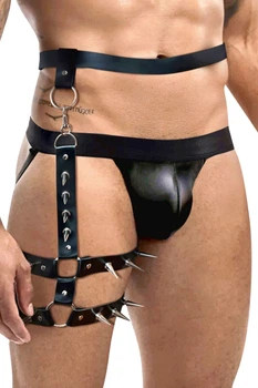 Мужские гартеры кожаные Art of Sex Serge L/XL/2XL Черный