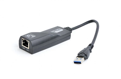 Мережевий адаптер Gembird (NIC-U3-02) USB — Gigabit Ethernet, чорний ( Чорний ) 36768