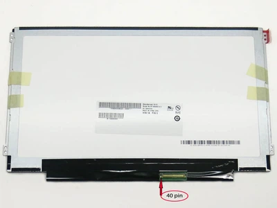 Матрица LTN116AT02 11.6" Slim (1366*768, 40pin справа, Ушки по бокам), Глянцевая.