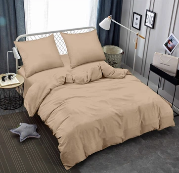 Комплект постельного белья Zastelli Полуторный 145х210 см Taffy Beige жатка Бежевый (2100000285372)