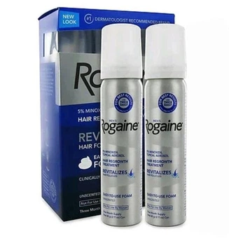 Піна Rogaine 5% Minoxidil Набір з 2 флакона по 60 мл для роста волосся та бороди для чоловіків