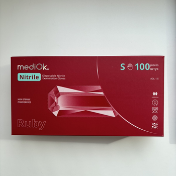 Перчатки нітрилові MediOk by AMPri Ruby (100 шт/50 пар), M
