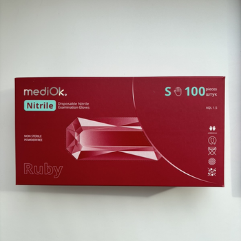 Рукавички нітрилові MediOk by AMPri Ruby (100 шт/50 пар), M