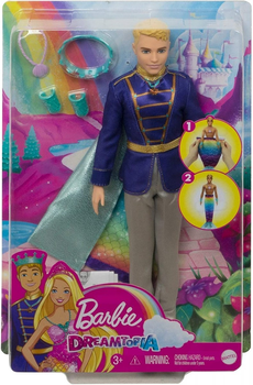Lalka Mattel Barbie Ken Dreamtopia 2 in 1 Prinz & Meermann Puppe (0887961913965)