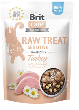 Лакомство для кошек Brit Care Raw Treat Sensitive Freeze-dried с индейкой 40 г (8595602569571)