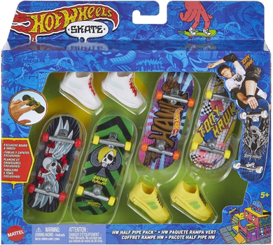 Zestaw zabawek Mattel Hot Wheels Deskorolka + buty (0194735207008)