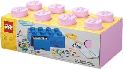 Контейнер LEGO Brick Drawer 8 с выдвижными ящиками для хранения Розовый (40061738)