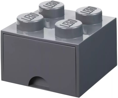 Контейнер для хранения LEGO Storage Brick Drawer 4 с выдвижным ящиком Темно-серый (40051754)
