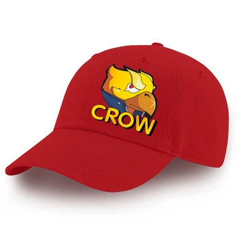 Дитяча кепка Бравл Старс Ворон жовтий (Brawl Stars Crow yellow) (9273-1028) 100% Бавовна 53-56 см Червоний