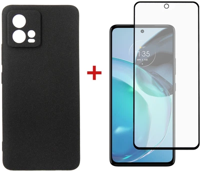 Комплект чехол для смартфона + стекло Motorola Moto G72 DENGOS Black (DG-KM-51)