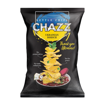 Чипсы со вкусом Украинского борща Chazz Ukrainian Borscht Chips 90