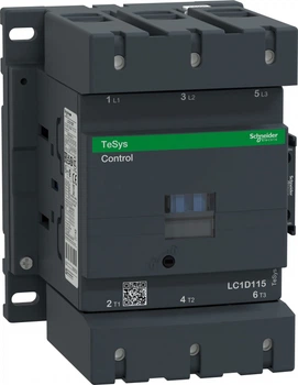 Контактор Schneider Electric TeSys Deca 115A 3P (НВ+НЗ) 220В (LC1D115M7)