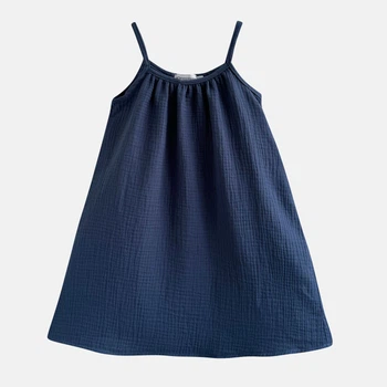 Детский летний муслиновый сарафан для девочки Babydream sarlarge10 134 см Синий (ROZ6501037703)