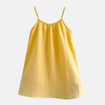 Детский летний муслиновый сарафан для девочки Babydream sarlarge3 128 см Желтый (ROZ6501037708)