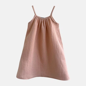Детский летний муслиновый сарафан для девочки Babydream sarmedium5 122 см Бежевый (ROZ6501037741)