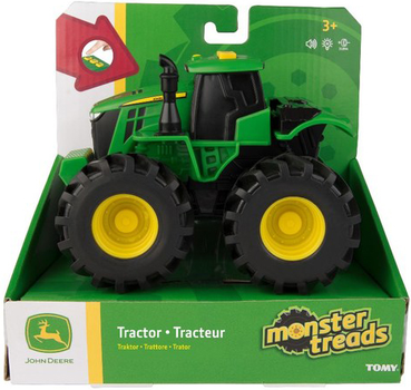 Zabawkowy Traktor Tomy John Deere Monster Treads z efektami świetlnymi i dźwiękowymi (0036881466567)