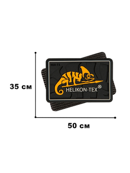 Шеврон тактичний Helikon-tex Чорний LOGO PATCH - PVC - BLACK (OD-HKN-RB-01)