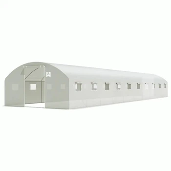 Теплица садовая Focus Garden 003353 4x12x2 м парник (двойная дверь) Белый
