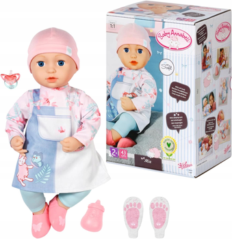 Мягкая кукла Беби Анабель 706-398 пупс Baby Annabell с соской 30 см Zapf Creation