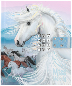 Щоденник Depesche Miss Melody Horses A5 з кодовим замком (4010070627096)