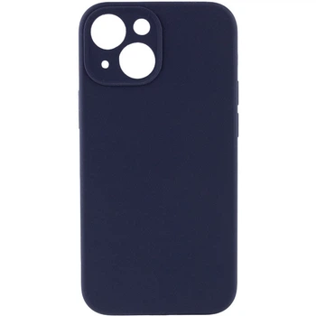 Противоударный чехол Silicone Case Full Camera Protective (AA) NL для Apple iPhone 13 (6.1") Темно-синий / Midnight blue