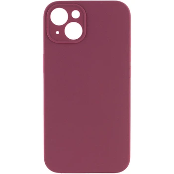 Противоударный чехол Silicone Case Full Camera Protective (AA) NL для Apple iPhone 13 (6.1") Бордовый / Plum