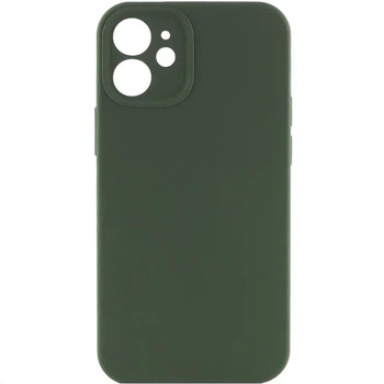 Чехол Silicone Case Full Camera Protective (AA) NO LOGO для Apple iPhone 12 (6.1") Зеленый / Cyprus Green - 00000070224_23