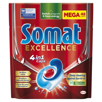 Таблетки для миття посуду в посудомийній машині Somat Exellence 4in1 Caps 48 таблеток (9000101576191)
