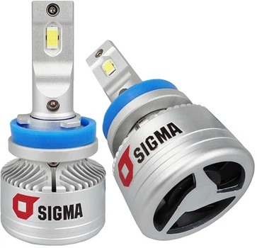 Светодиодные LED лампы Sigma A9 H11 45W CanBus 12-24В Активное охлаждение