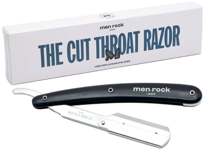 Brzytwa do golenia MenRock The Cut Throat Shavette dla mężczyzn + wymienne żyletki 5 szt (5060796560374)