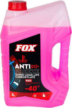 Антифриз Fox -40°C G12+ 5 л Червоний (AntfrzeFoxRed5L)