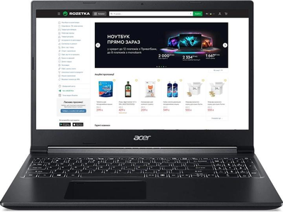 Ноутбук Acer Aspire 7 / AMD Ryzen 5 5500U / RAM 16 ГБ / SSD 512 ГБ / nVidia GeForce GTX 1650 / Windows 11 Б/У