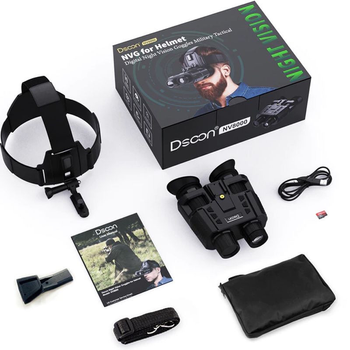 Бинокуляр ночного видения Dsoon NV8000, очки ПНВ с видео/фото записью и креплением на голову и шлем