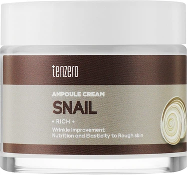 Ампульний крем для обличчя зі слизом равлика - Tenzero Rich Snail Ampoule Cream 70g (1161592-109342)