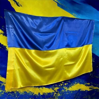 Флаг Украины атласный под флагшток 90*140