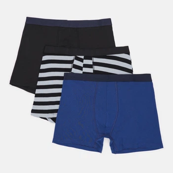 Трусы (3шт) Basic Collection L синий, черный полоска 14380902467